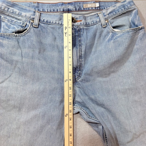 Vintage Levi's SilverTab Baggy Fit Jeans Men W38×L32 Light Wash Y2K - Picture 10 of 16